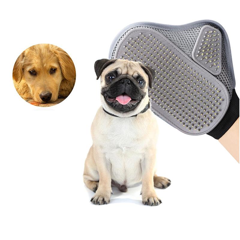 Pet Grooming Glove Hair Removal Brush Cat Dog Fur Hair Deshedding Gentle Efficient Dog Combs Pet bathing Massage Products