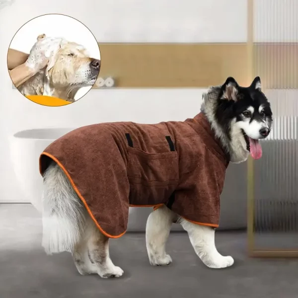 Dog Bathrobe Towel Super Absorbent Adjustable